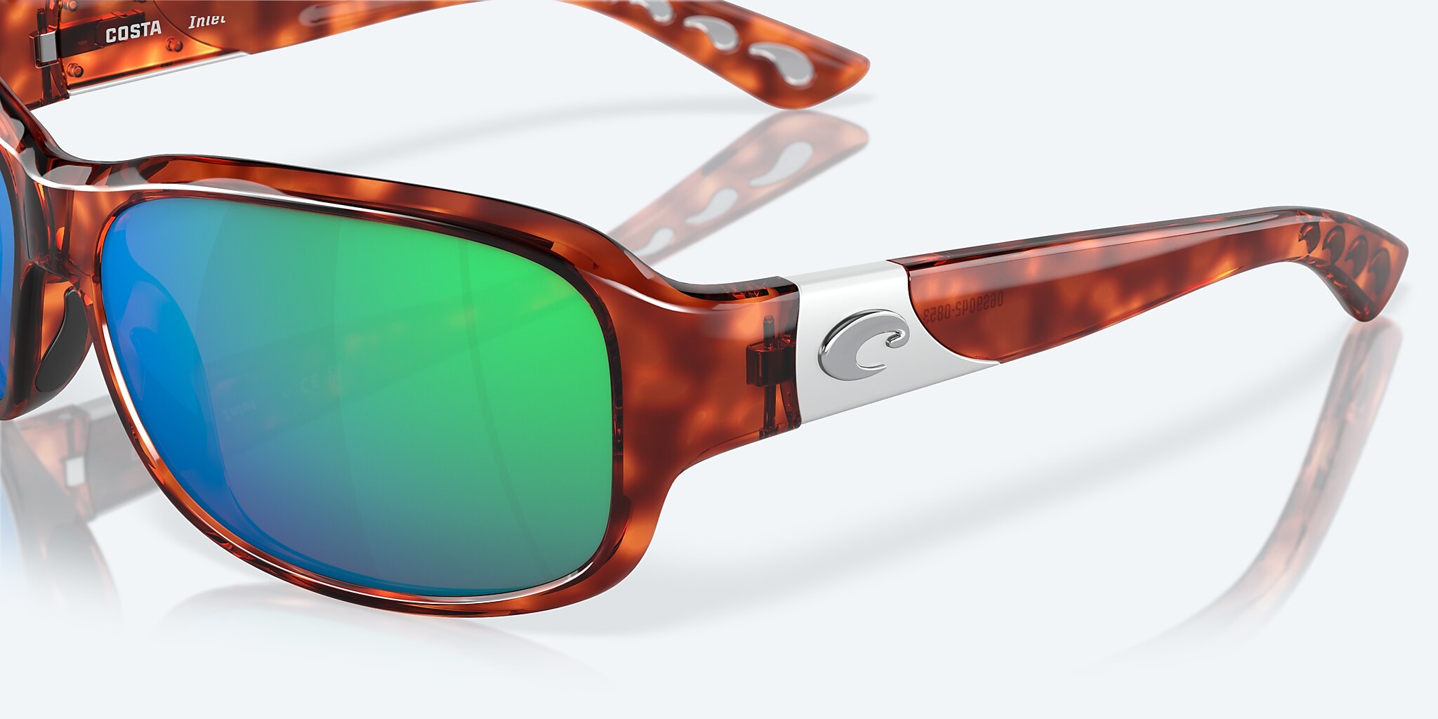 Lentes de Sol Costa Inlet S (58-14) con Verde Espejado lente y Tipo Carey montura Imagen 6 de 7