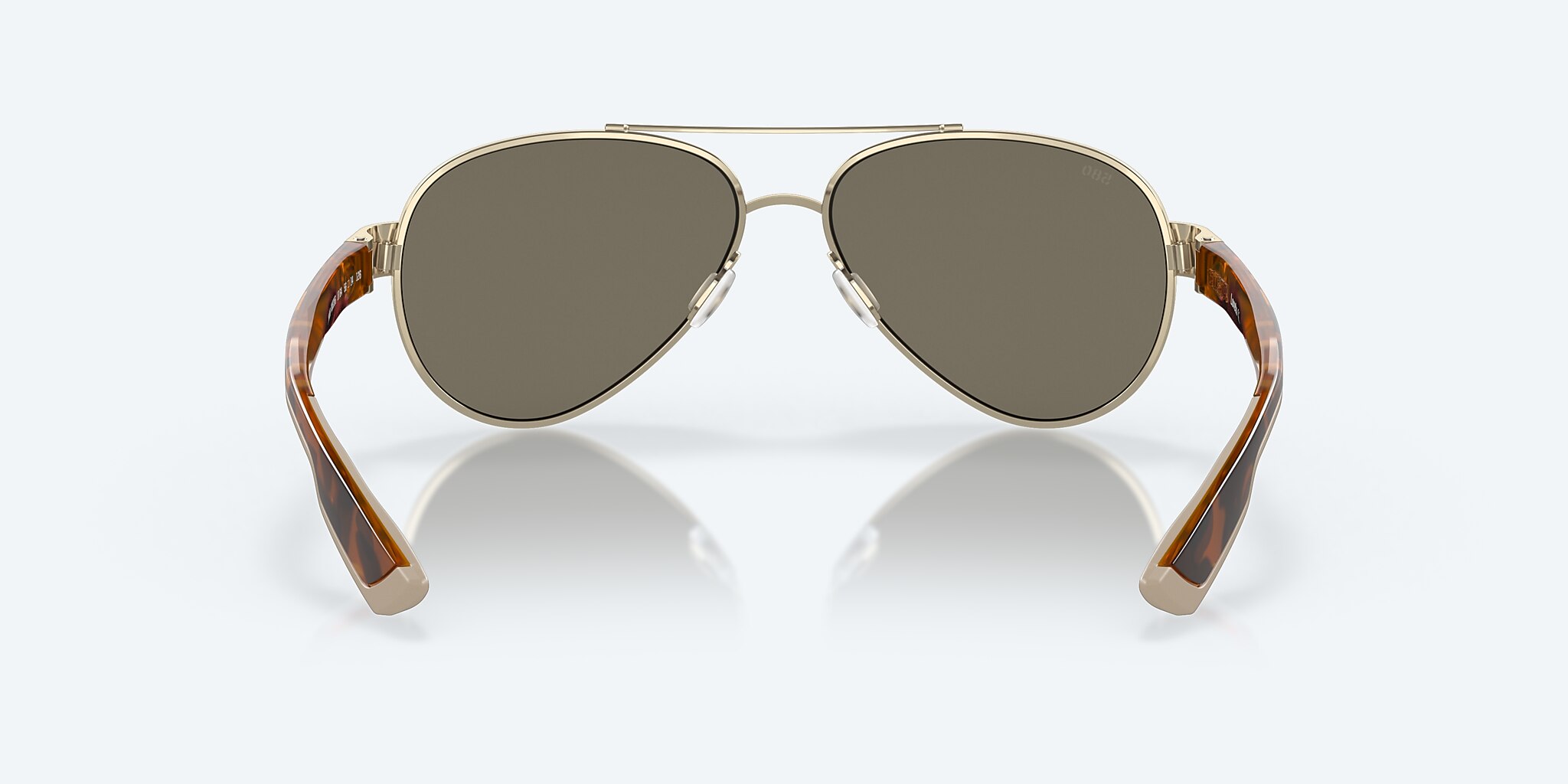 Lunettes de soleil Costa Loreto M (56-14) avec Effet miroir Bleu verre et Or rose monture Image 4 de 8