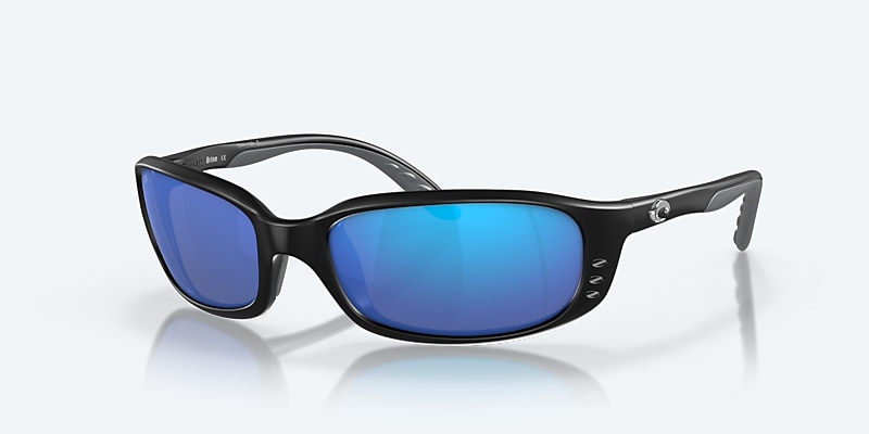 Sunglasses Costa Brine S (59-18) with Blue Mirror lens and Matte Black frame Image 1 of 7