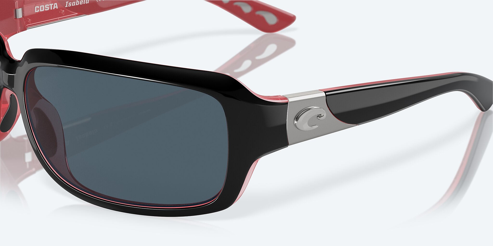 Sunglasses Costa Isabela M (64-16) with Gray lens and Black Coral frame Image 6 of 7