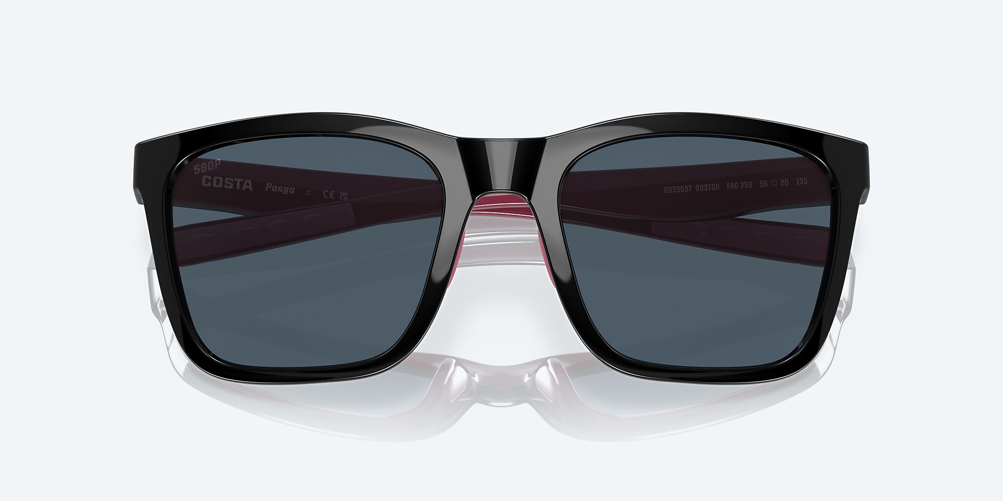 Lentes de Sol Costa Panga XXL (56-20) con Gris lente y Negro Brillante/Cristal/Fucsia montura Imagen 5 de 7