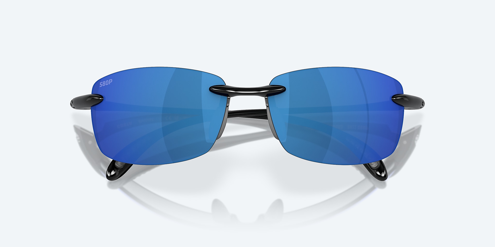 Sunglasses Costa Ballast M (60-15) with Blue Mirror lens and Shiny Black frame Image 5 of 7