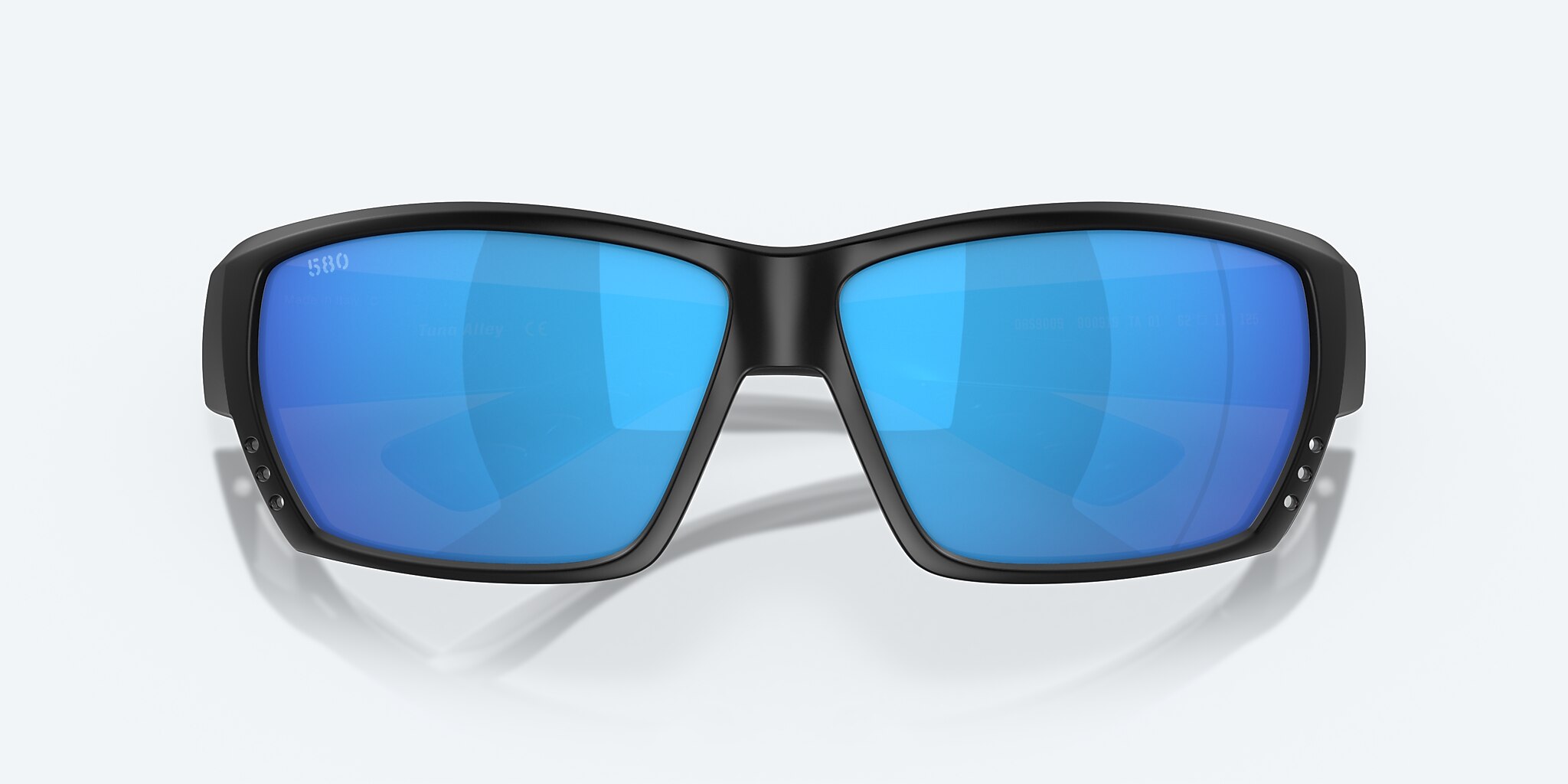 Sunglasses Costa Tuna Alley XL (62-11) with Blue Mirror lens and Blackout frame Image 5 of 7