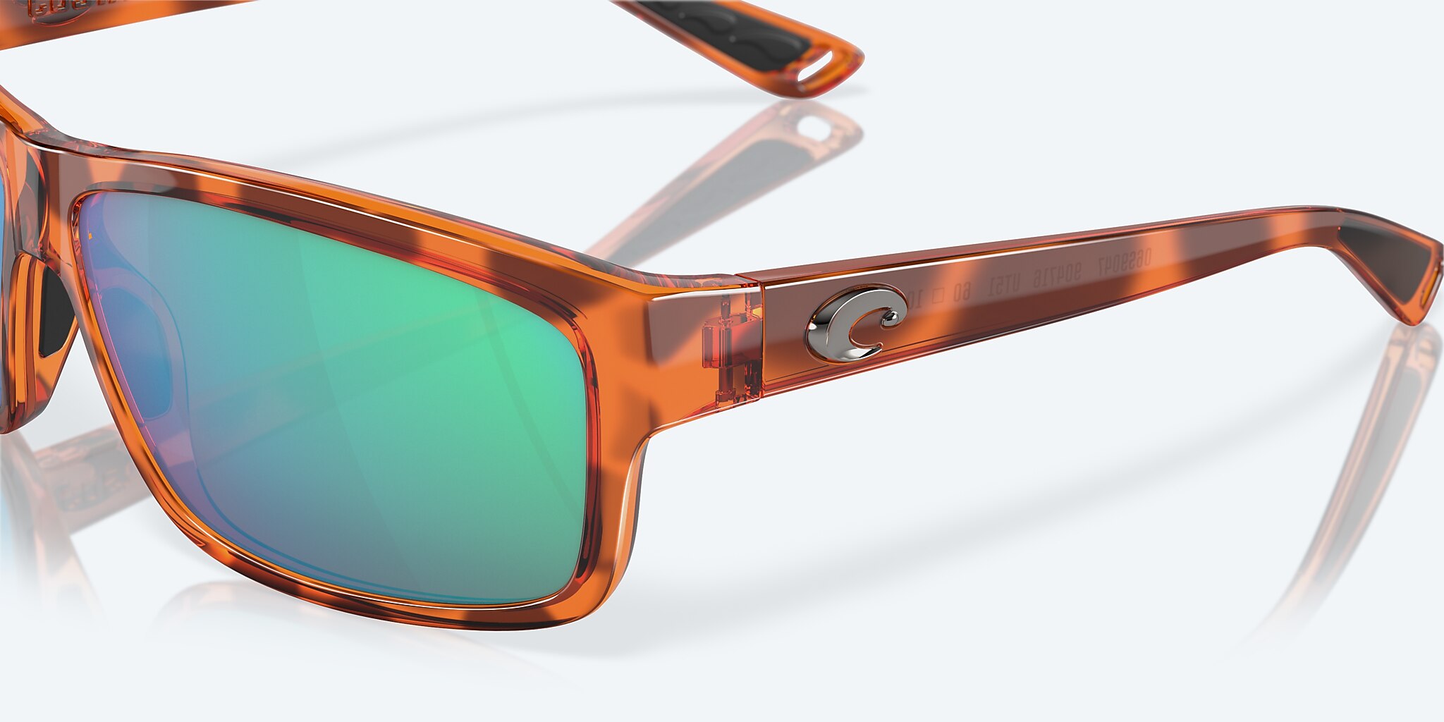 Lentes de Sol Costa Cut L (60-10) con Verde Espejado lente y Carey Miel montura Imagen 6 de 7