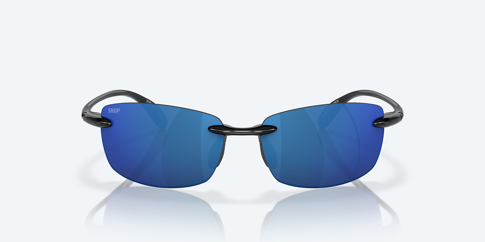 Sunglasses Costa Ballast M (60-15) with Blue Mirror lens and Shiny Black frame Image 2 of 7