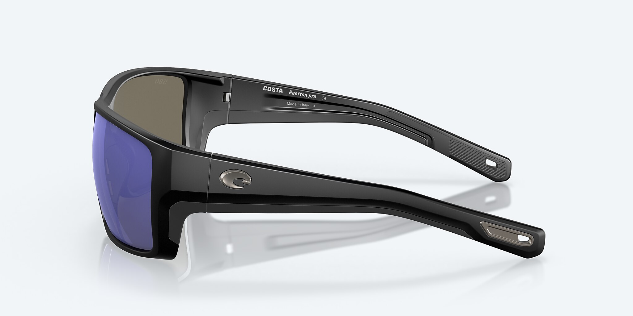 Sunglasses Costa Reefton PRO XL (63-15) with Blue Mirror lens and Matte Black frame Image 3 of 7