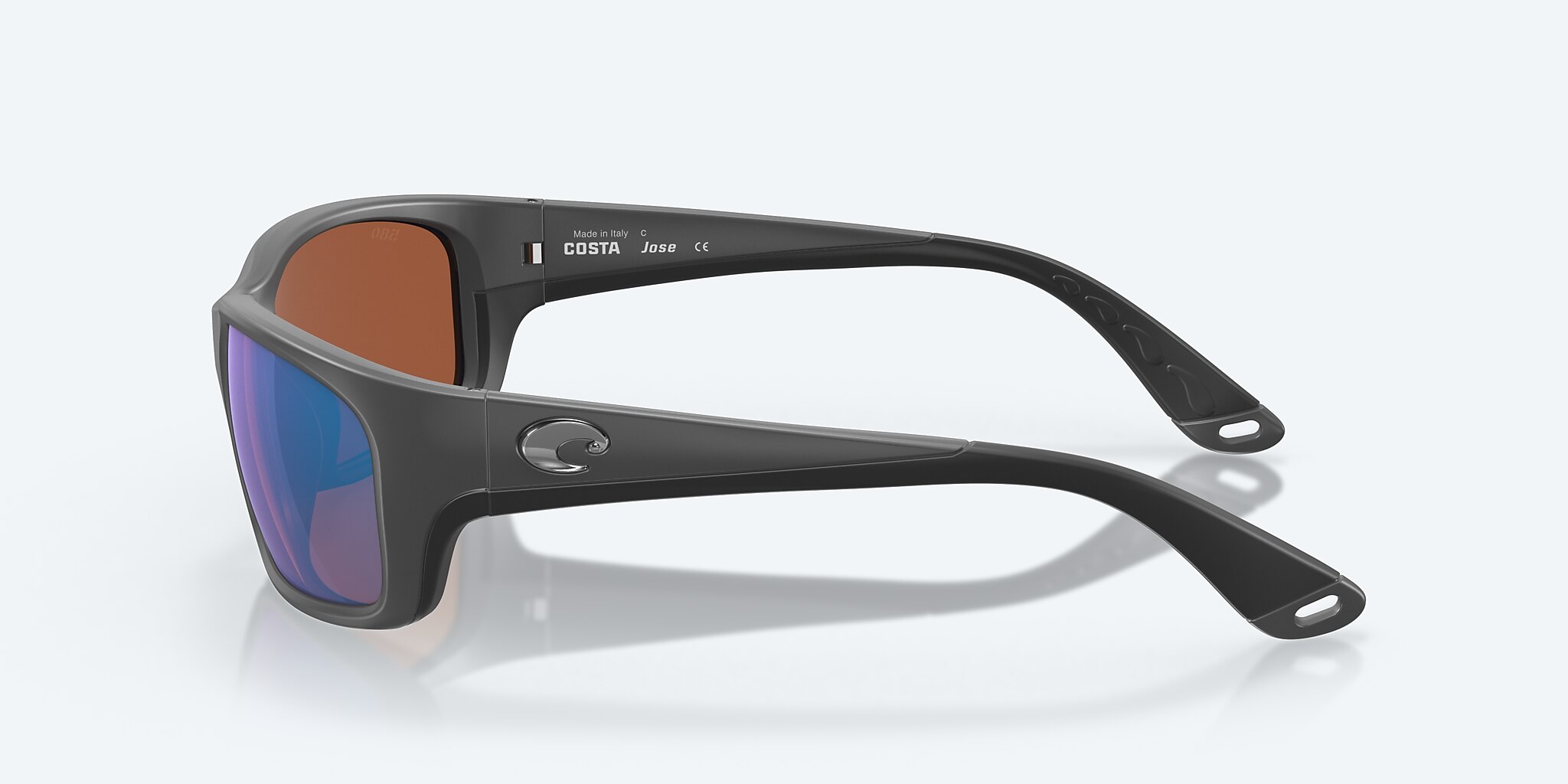 Sunglasses Costa Jose L (62-16) with Green Mirror lens and Matte Gray frame Image 3 of 8