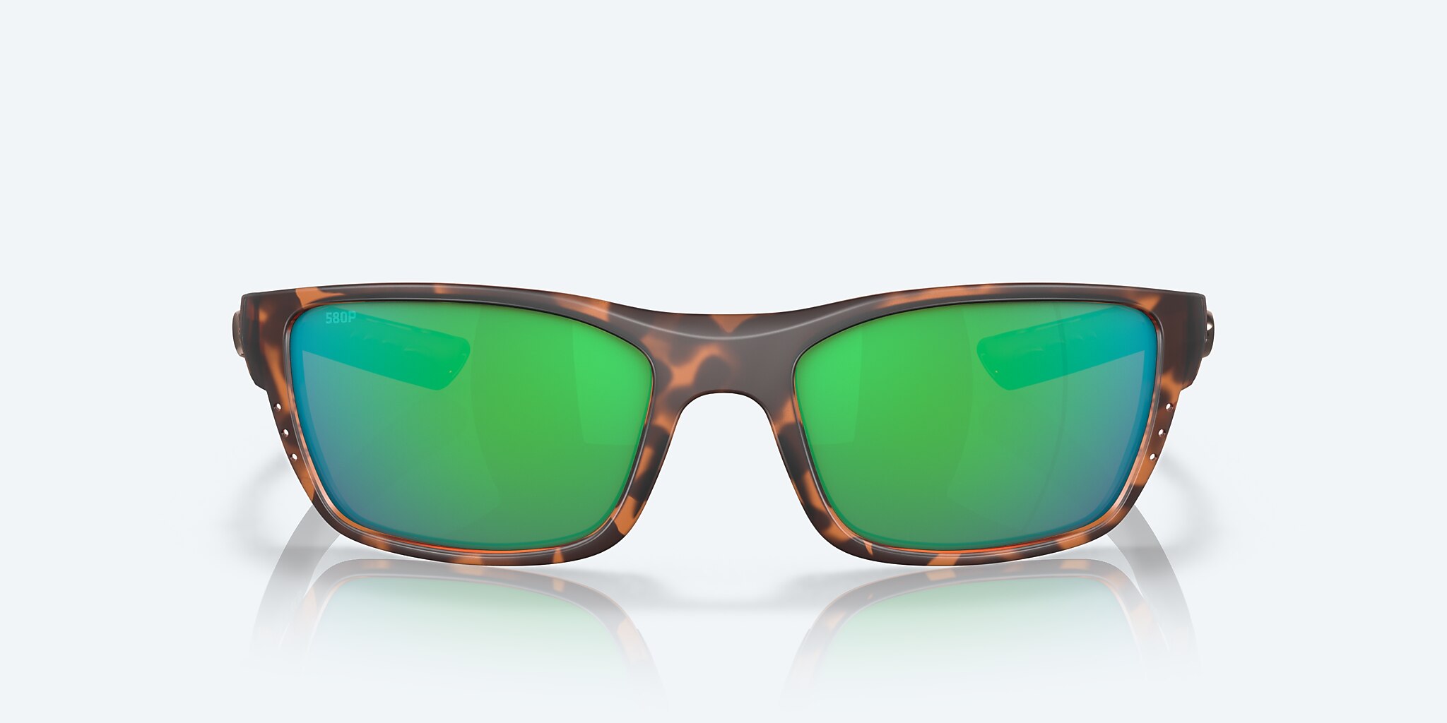 Lunettes de soleil Costa Whitetip M (58-18) avec Effet miroir Vert verre et Écaille de tortue rétro monture Image 2 de 7