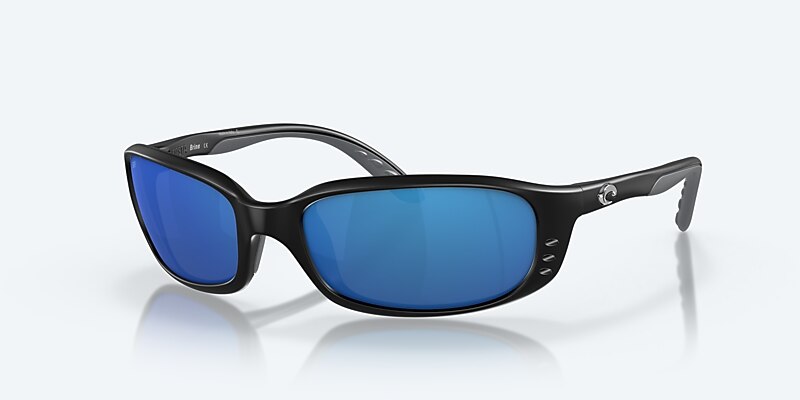 Sunglasses Costa Brine S (59-18) with Blue Mirror lens and Matte Black frame Image 1 of 7