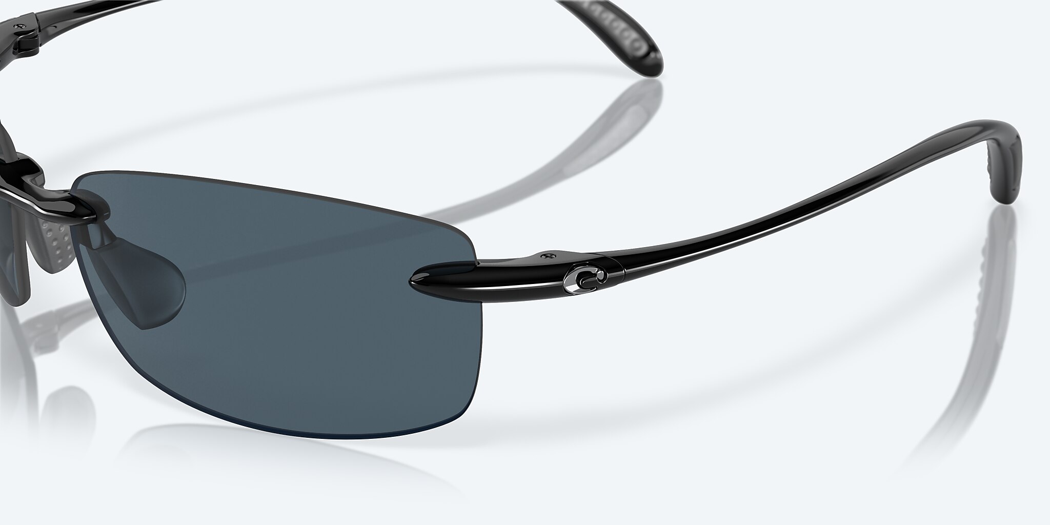 Sunglasses Costa Ballast M (60-15) with Gray lens and Shiny Black frame Image 6 of 7