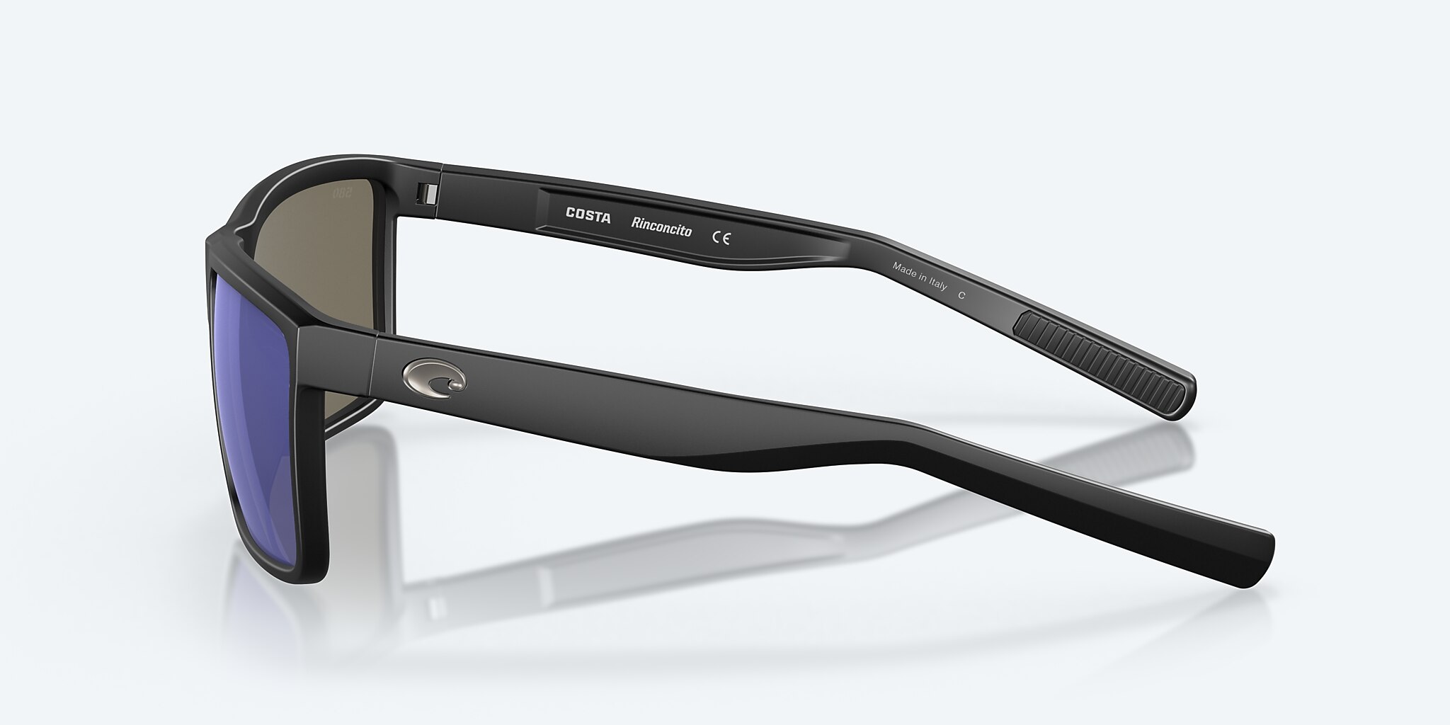 Sunglasses Costa Rinconcito M (60-12) with Blue Mirror lens and Matte Black frame Image 3 of 8
