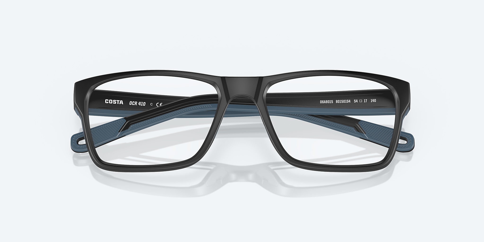 Eyeglasses Costa Ocean Ridge 410 M (54-17) with Demo Lens lens and Black frame Image 5 of 7