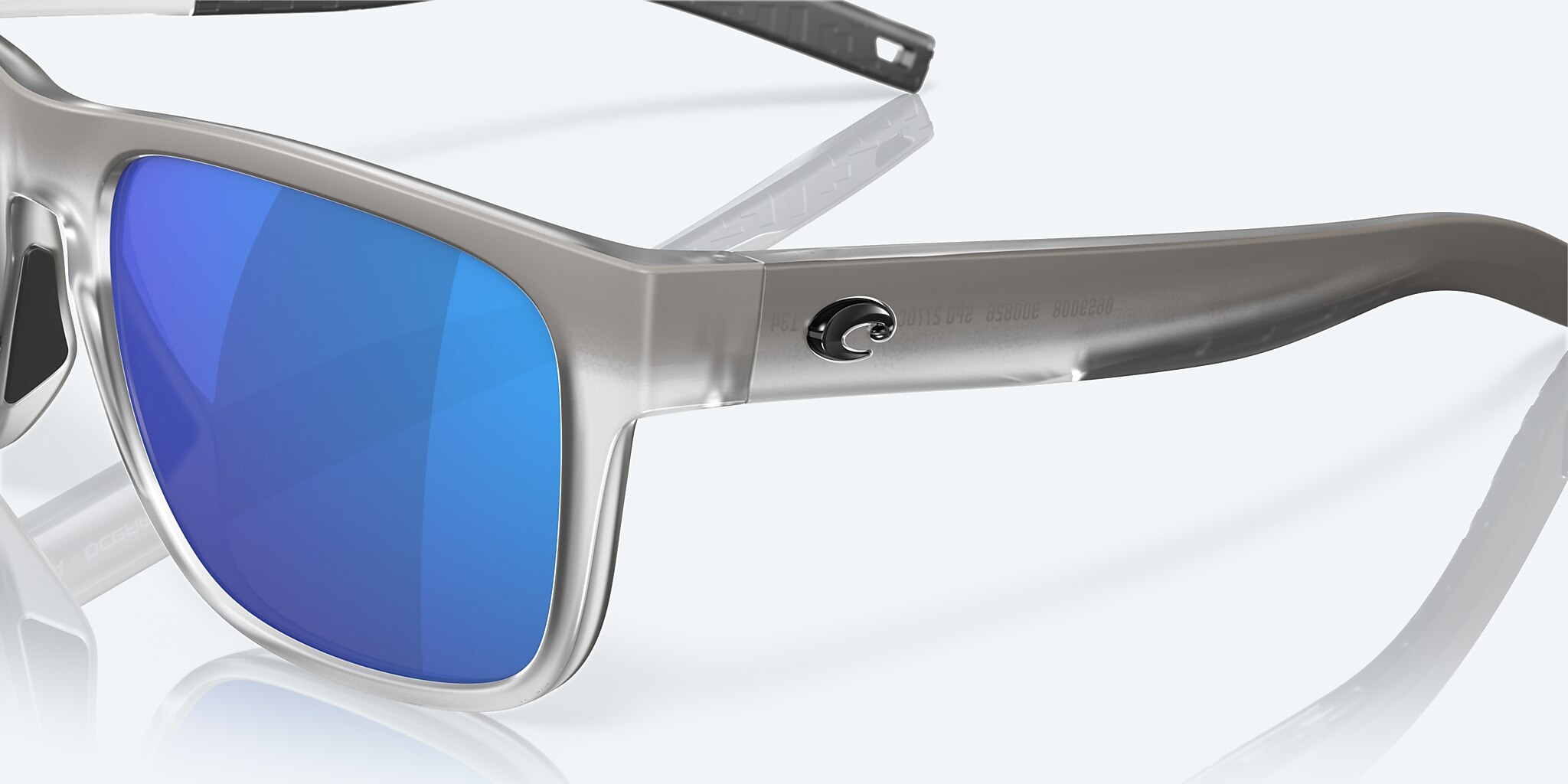Sunglasses Costa Ocearch® Spearo XXL (56-17) with Blue Mirror lens and Ocearch Matte Fog Gray frame Image 6 of 7