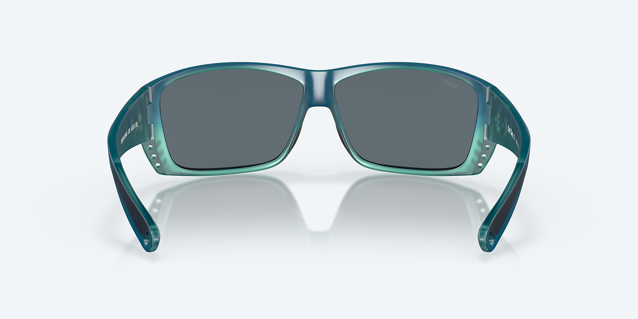 Sunglasses Costa Cat Cay M (61-10) with Blue Mirror lens and Matte Caribbean Fade frame Image 4 of 7