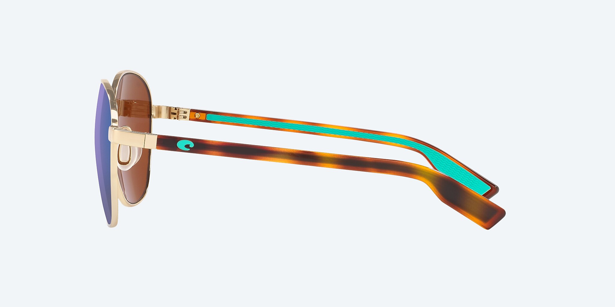 Sunglasses Costa Egret L (55-18) with Green Mirror lens and Shiny Gold frame Image 3 of 4