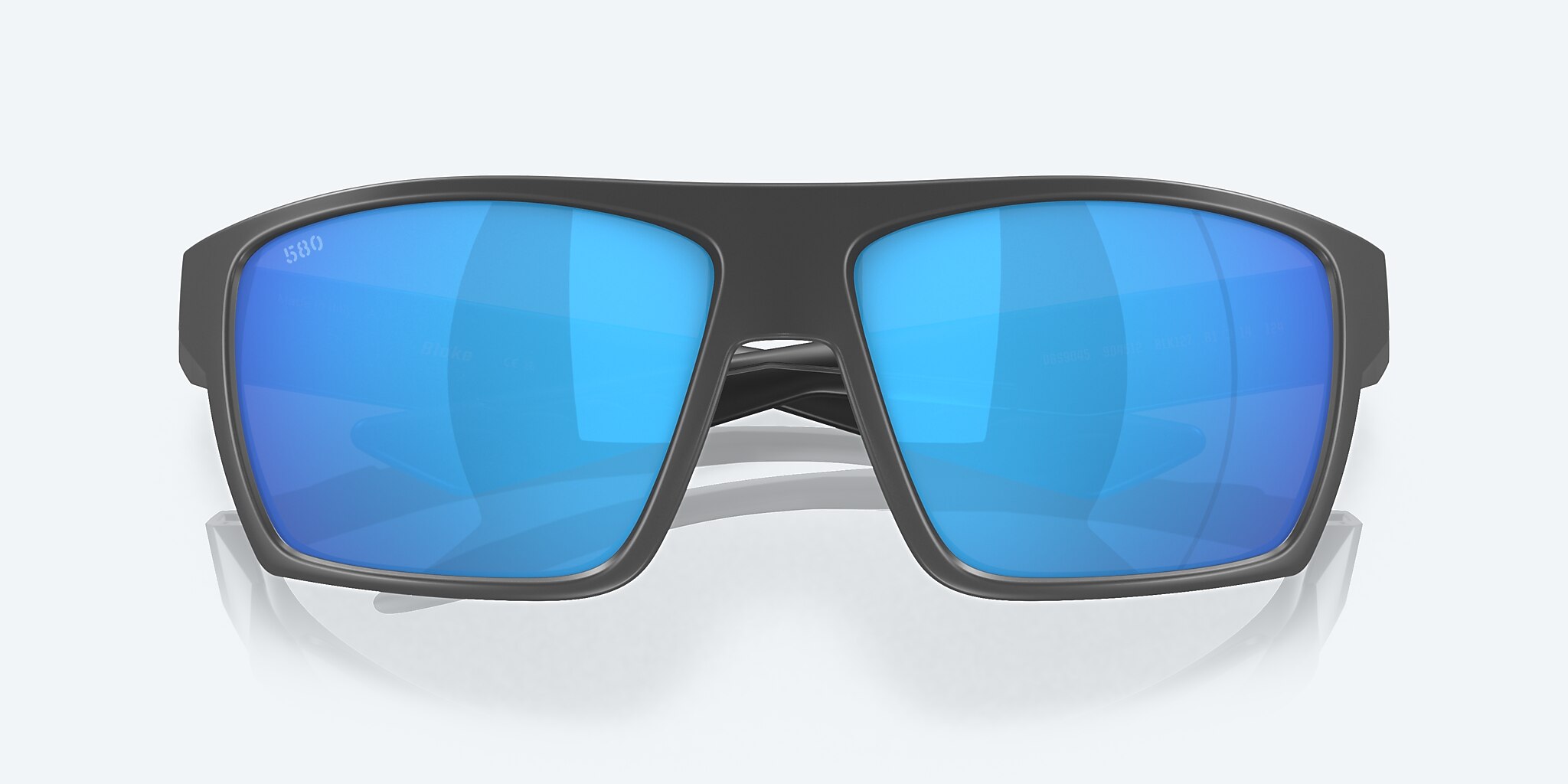 Sunglasses Costa Bloke XL (61-14) with Blue Mirror lens and Matte Gray/Matte Black frame Image 5 of 7