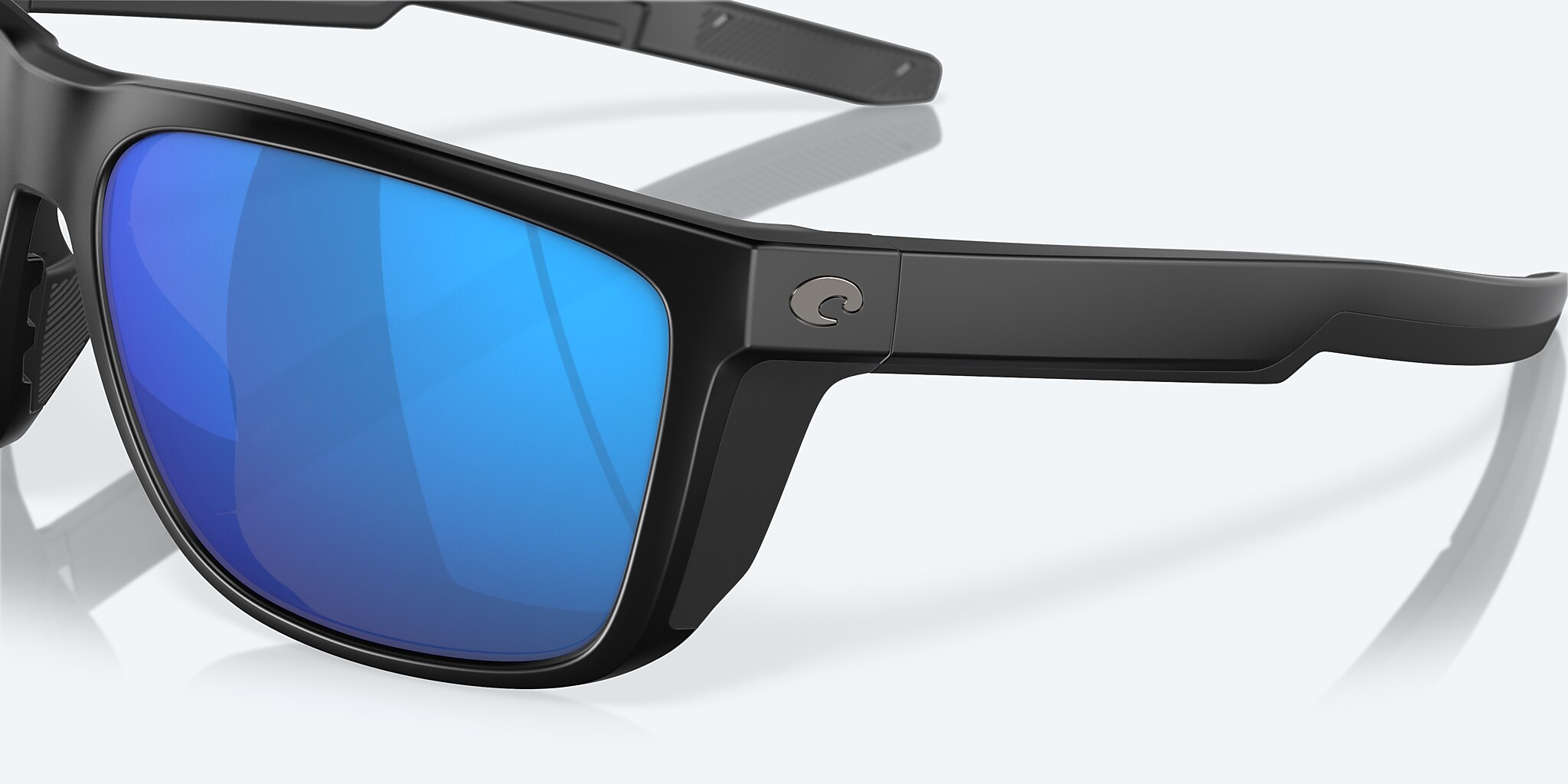 Sunglasses Costa Ferg L (59-16) with Blue Mirror lens and Matte Black frame Image 6 of 7
