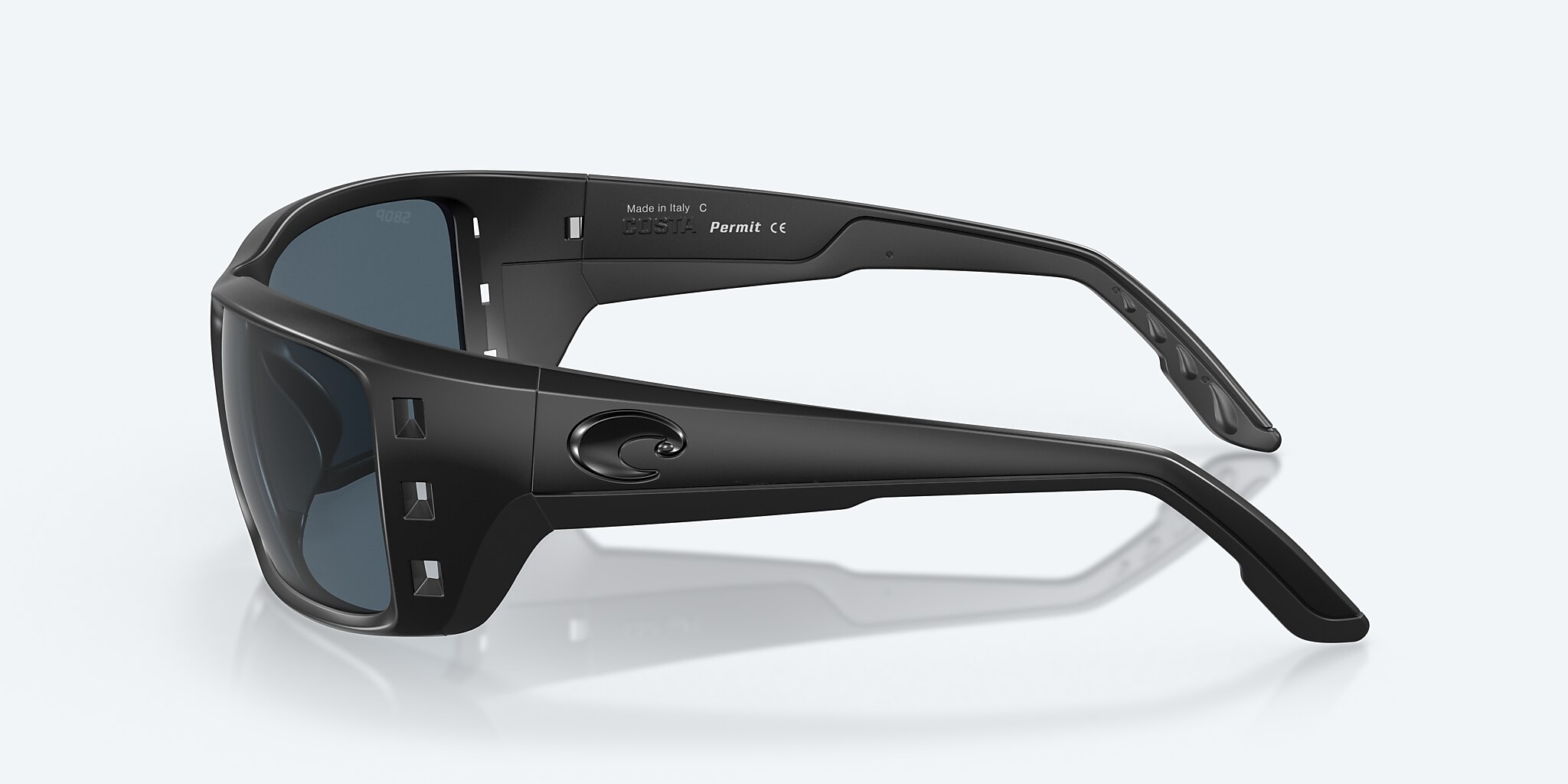 Sunglasses Costa Permit XL (63-16) with Gray lens and Blackout frame Image 3 of 7