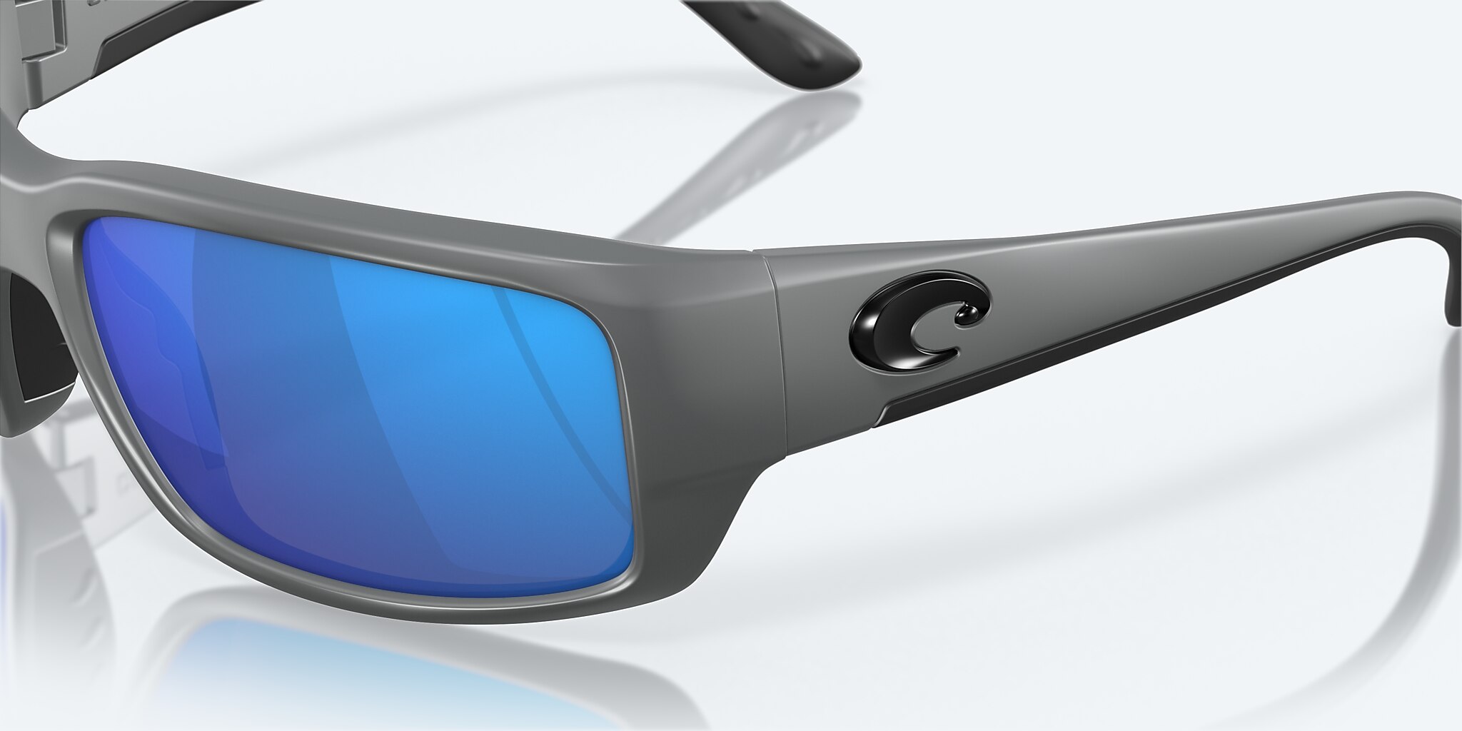 Sunglasses Costa Fantail M (59-14) with Blue Mirror lens and Matte Gray frame Image 6 of 7