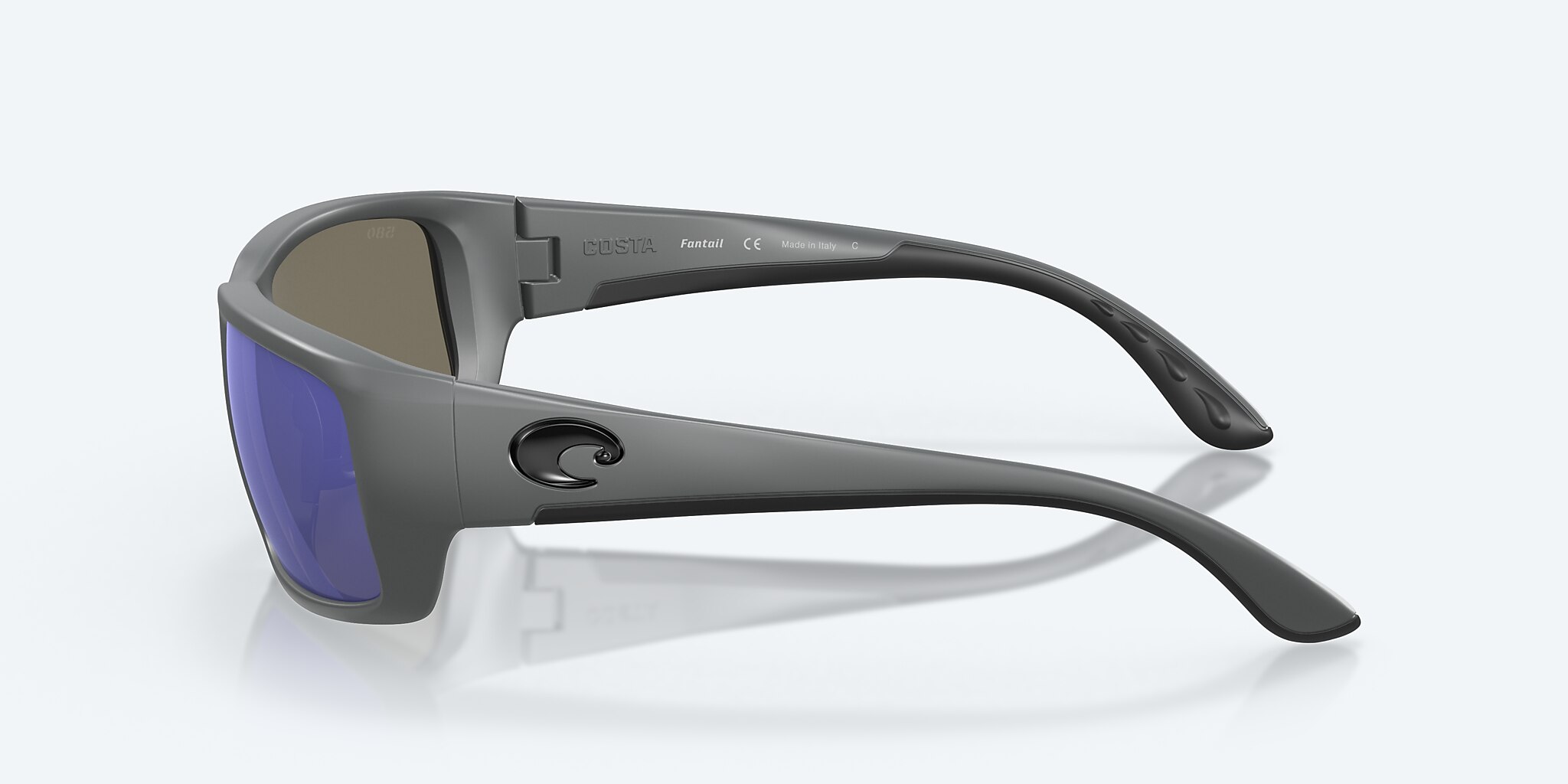 Sunglasses Costa Fantail M (59-14) with Blue Mirror lens and Matte Gray frame Image 3 of 7