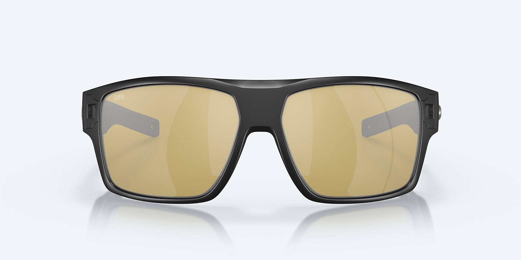 Sunglasses Costa Diego XL (62-14) with Sunrise Silver Mirror lens and Matte Black frame Image 2 of 8