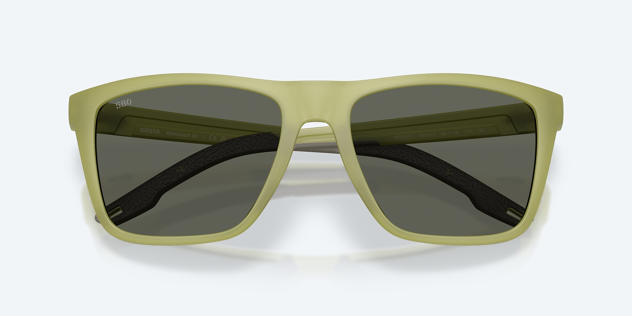 Lunettes de soleil Costa Mainsail XL XXL (59-18) avec Gris verre et Matte Translucent Sitka monture Image 5 de 8