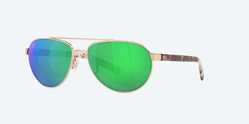 Sunglasses Costa Fernandina S (57-15) with Green Mirror lens and Brushed Gold frame Image 1 of 4