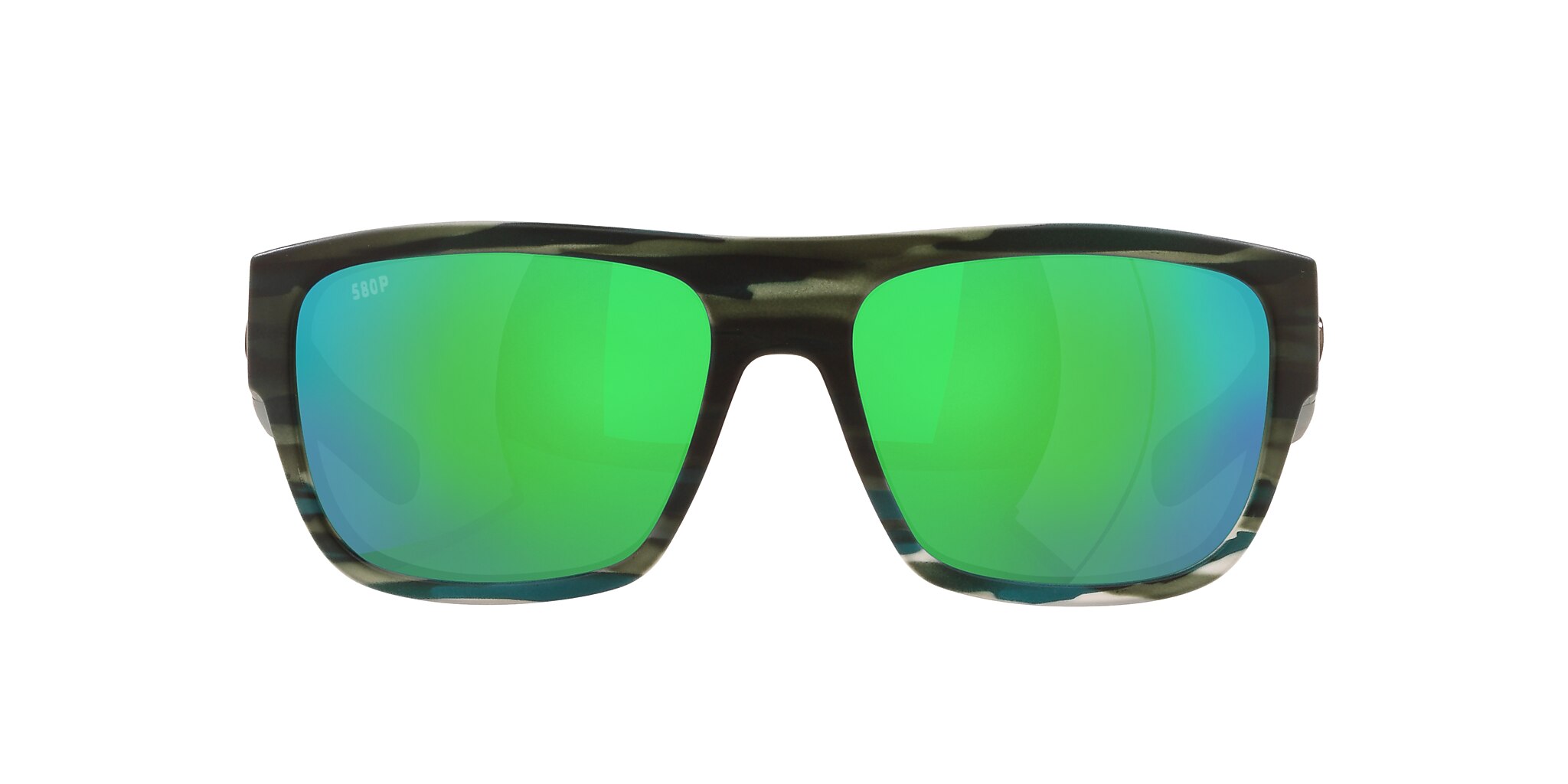 Costa Sampan XL (58-17) with Green Mirror lenses and Matte Reef