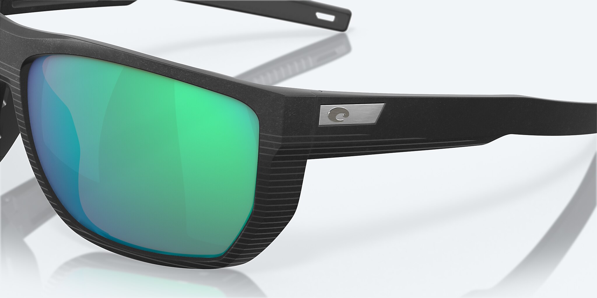 Sunglasses Costa Santiago L (63-16) with Green Mirror lens and Net Black frame Image 6 of 7