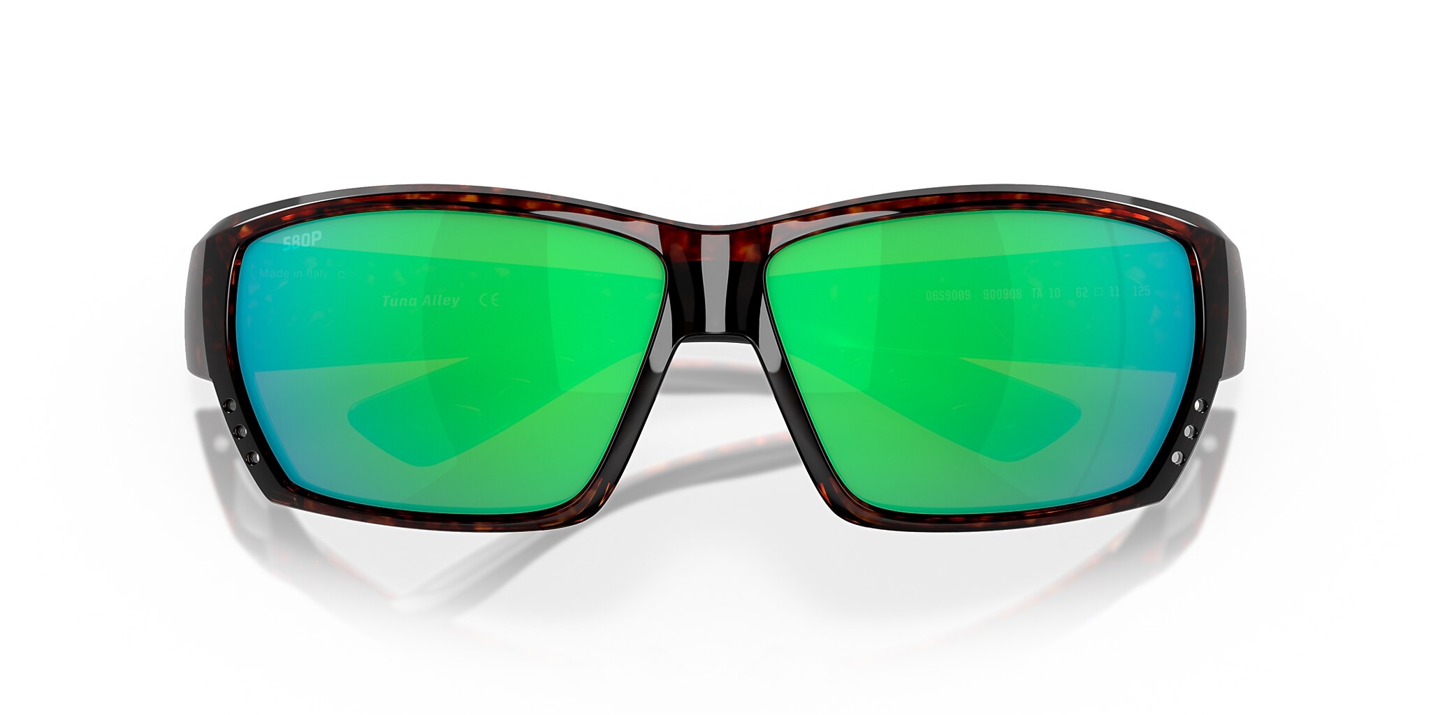 Costa Tuna Alley XL (62-11) with Green Mirror lenses and Tortoise
