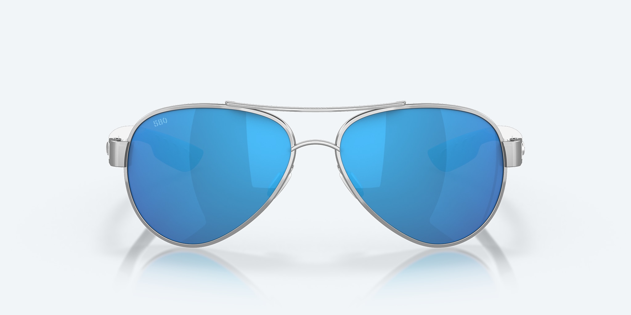 Sunglasses Costa Loreto M (56-14) with Blue Mirror lens and Palladium frame Image 2 of 8