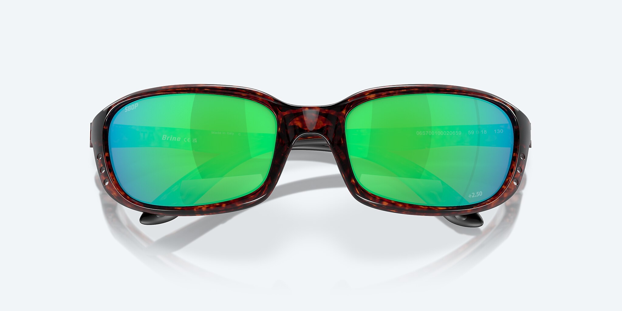 Readers Costa Brine Readers M (59-18) with Green Mirror lens and Tortoise frame Image 5 of 7