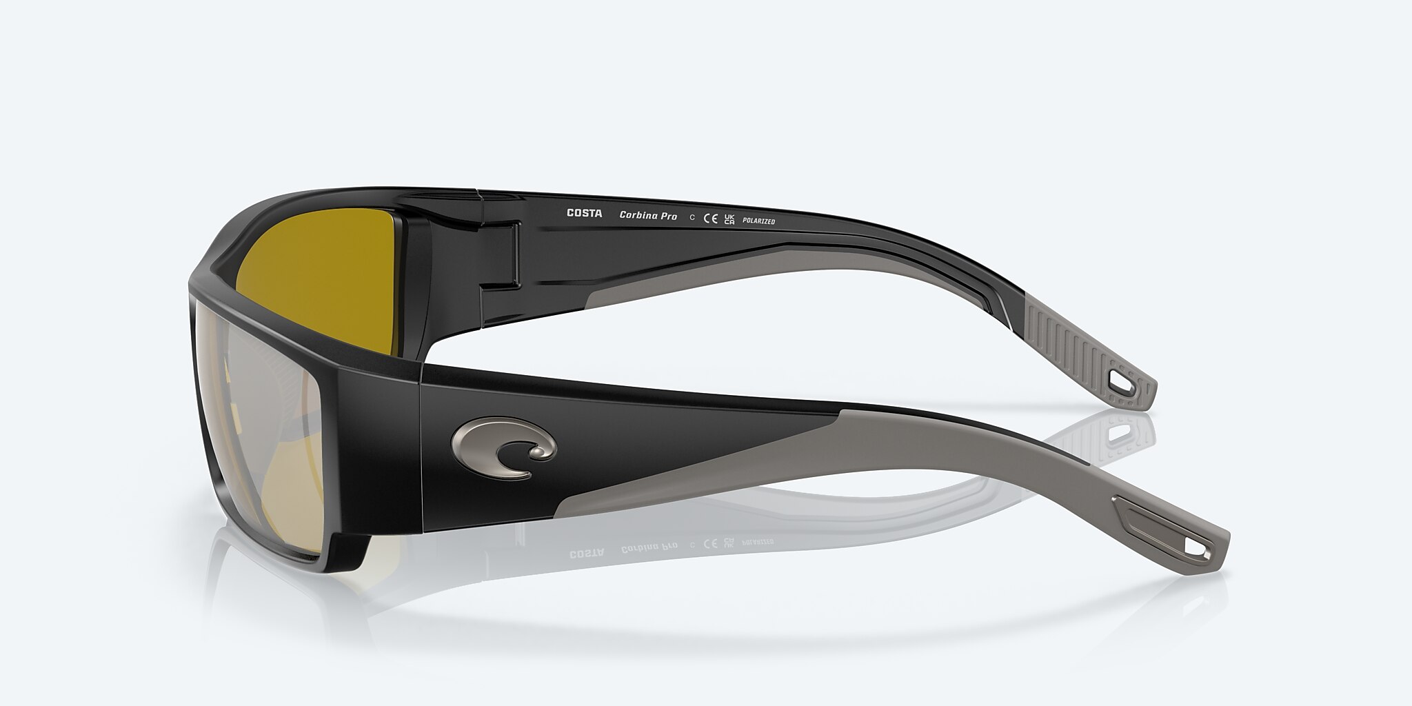 Sunglasses Costa Corbina PRO XL (61-18) with Sunrise Silver Mirror lens and Matte Black frame Image 3 of 7