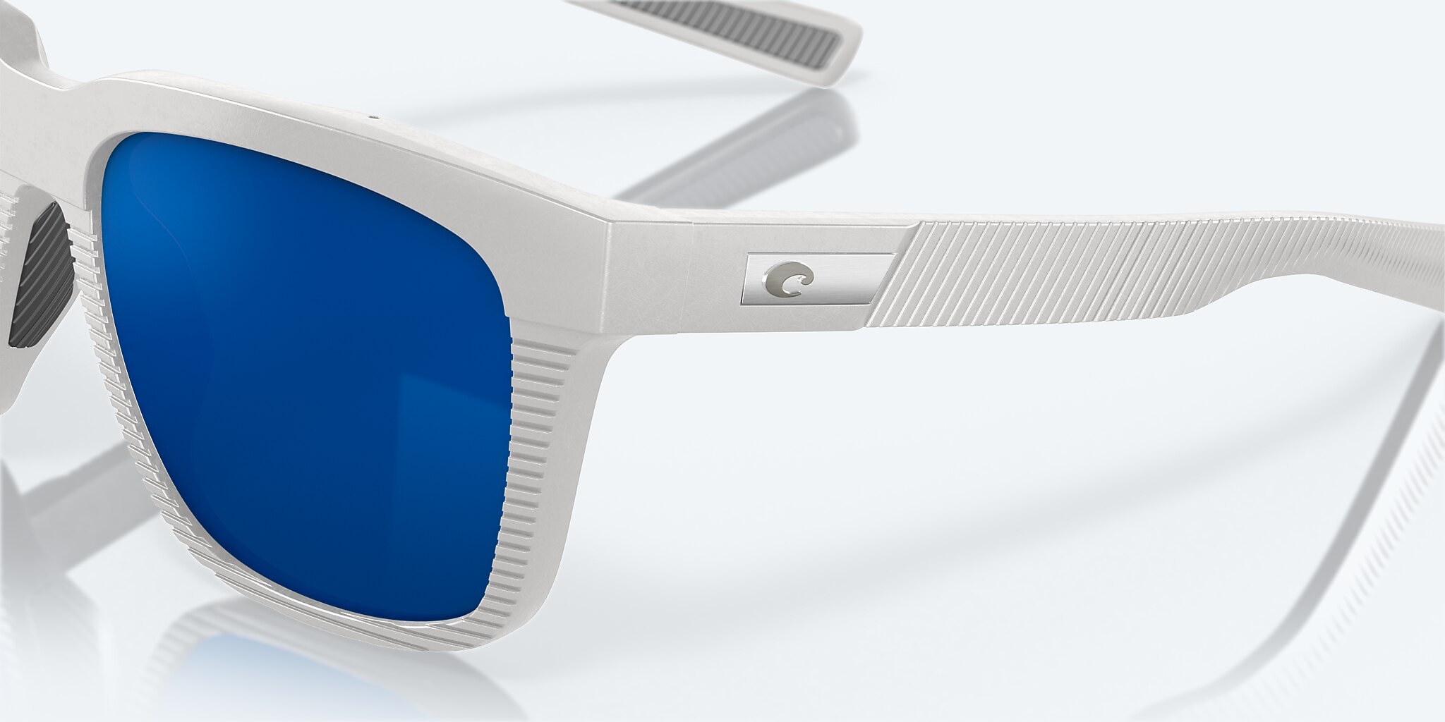 Sunglasses Costa Pescador L (55-17) with Blue Mirror lens and Light Gray frame Image 6 of 7