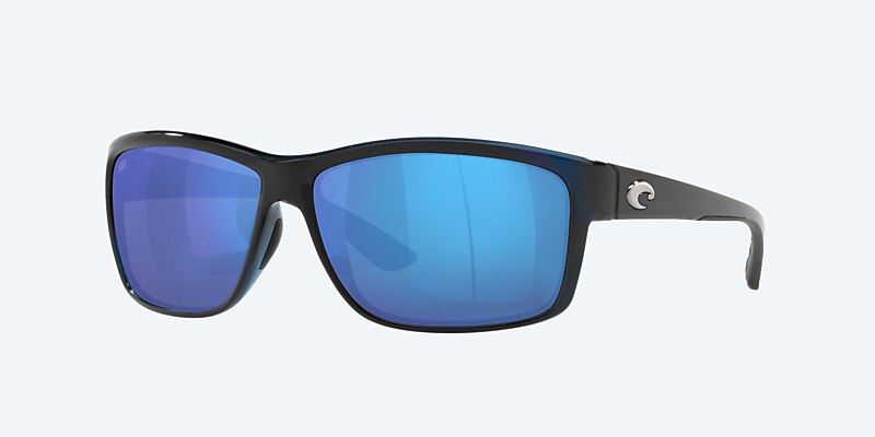 Sunglasses Costa Mag Bay XL (63-13) with Blue Mirror lens and Shiny Black frame Image 1 of 4