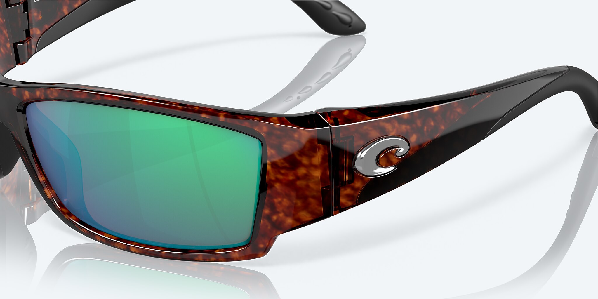 Sunglasses Costa Corbina L (61-18) with Green Mirror lens and Tortoise frame Image 6 of 7