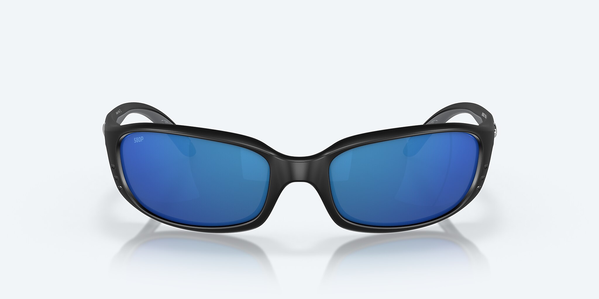 Sunglasses Costa Brine S (59-18) with Blue Mirror lens and Matte Black frame Image 2 of 7