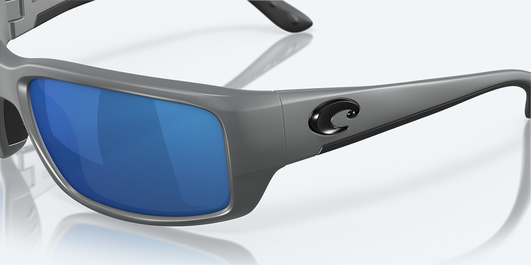 Sunglasses Costa Fantail M (59-14) with Blue Mirror lens and Matte Gray frame Image 6 of 7