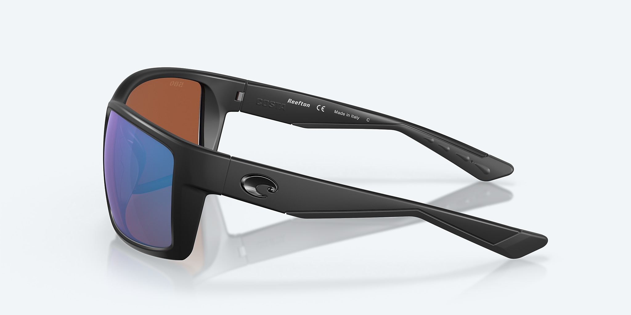 Sunglasses Costa Reefton XL (64-15) with Green Mirror lens and Blackout frame Image 3 of 7