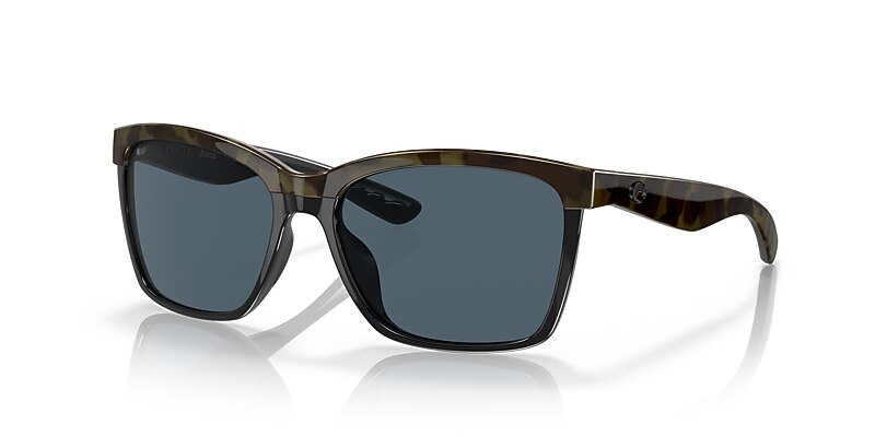 Costa Anaa S (55-16) with Gray lenses and Shiny Olive Tortoise On