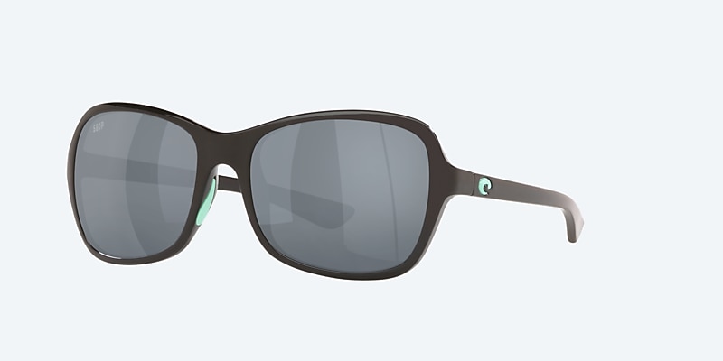 Gafas de sol Costa Kare M (54-18) con Espejo gris y plateado lente y Negro brillante con logo verde menta montura Imagen 1 de 4