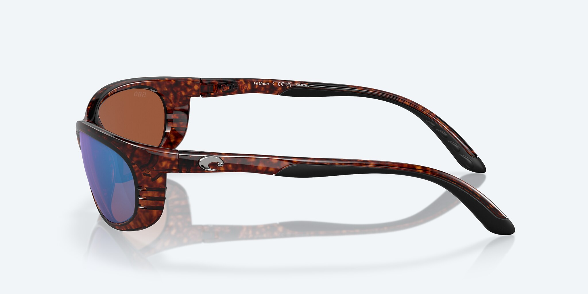 Lunettes de soleil Costa Fathom L (61-16) avec Effet miroir Vert verre et Écaille de tortue monture Image 3 de 7
