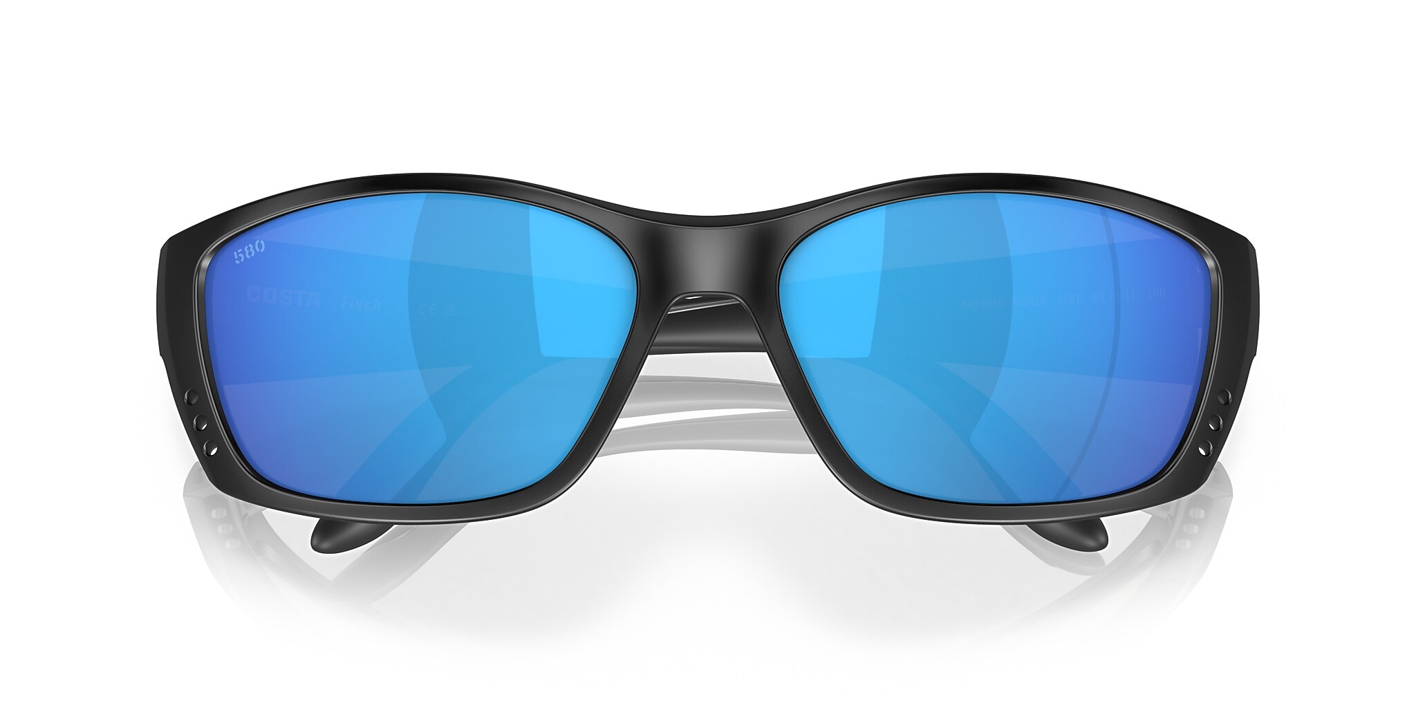 Costa Fisch XL (64-17) with Blue Mirror lenses and Blackout frame