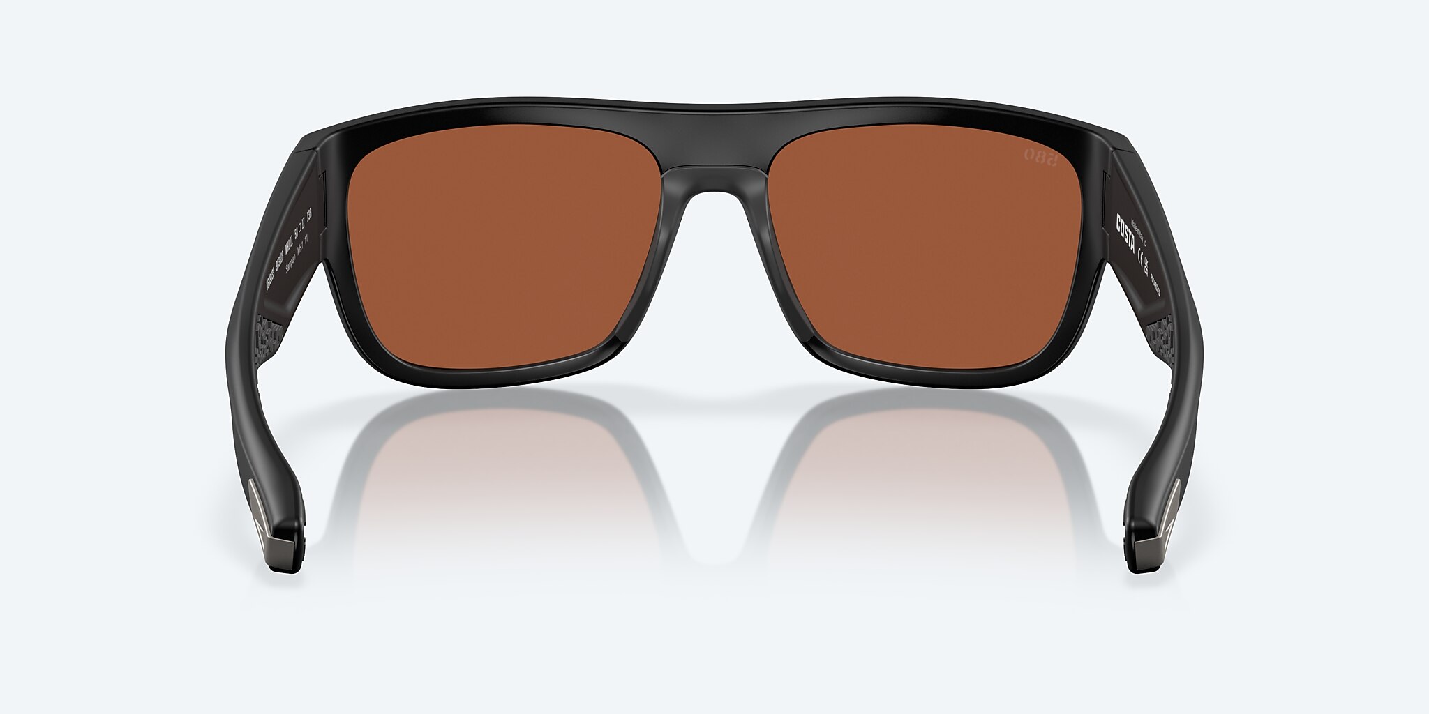Lunettes de soleil Costa Sampan XL (58-17) avec Effet miroir Vert verre et Noir mat monture Image 4 de 7