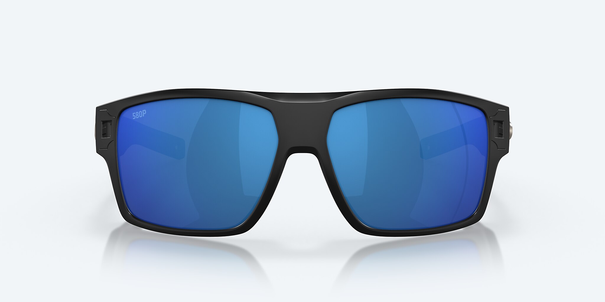 Lunettes de soleil Costa Diego XL (62-14) avec Effet miroir Bleu verre et Noir mat monture Image 2 de 7