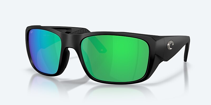Sunglasses Costa Crudo XXL (64-21) with Green Mirror lens and Matte Black frame Image 1 of 8