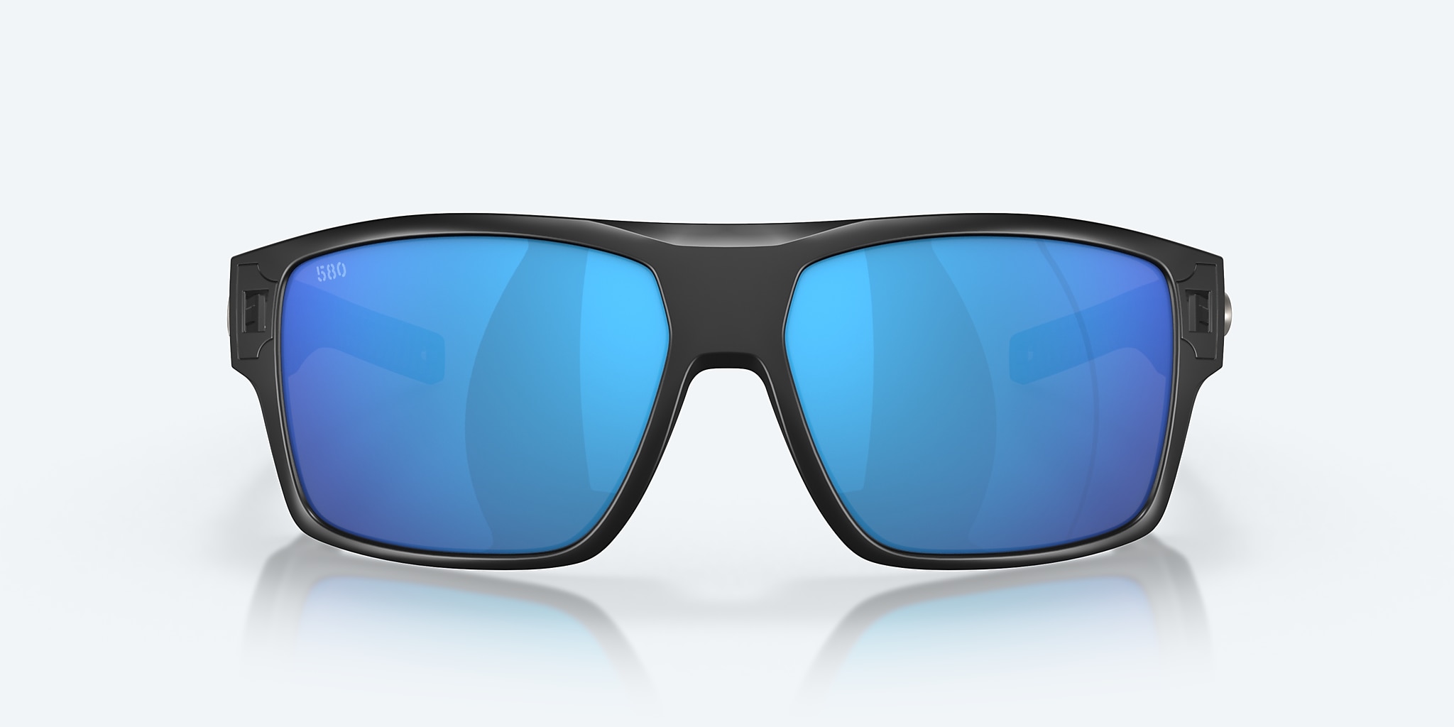 Sunglasses Costa Diego XL (62-14) with Blue Mirror lens and Matte Black frame Image 2 of 8