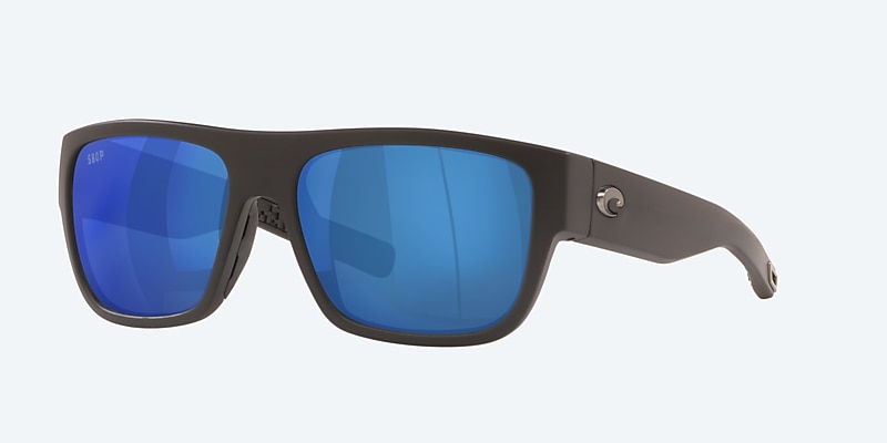 Sunglasses Costa Sampan XL (58-17) with Blue Mirror lens and Matte Black frame Image 1 of 4