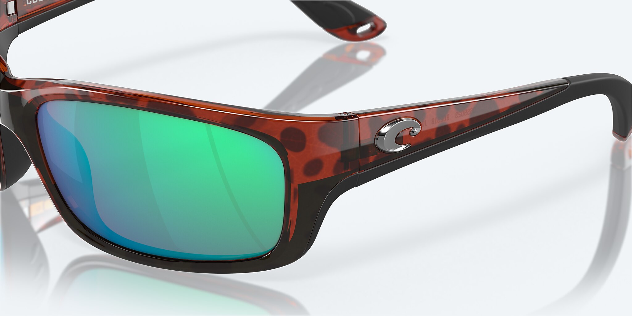 Sunglasses Costa Jose L (62-16) with Green Mirror lens and Tortoise frame Image 6 of 8