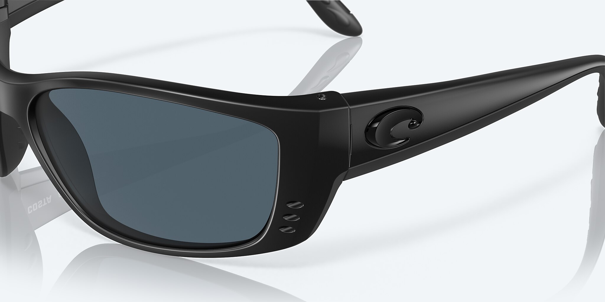Sunglasses Costa Fisch XL (64-17) with Gray lens and Blackout frame Image 6 of 7